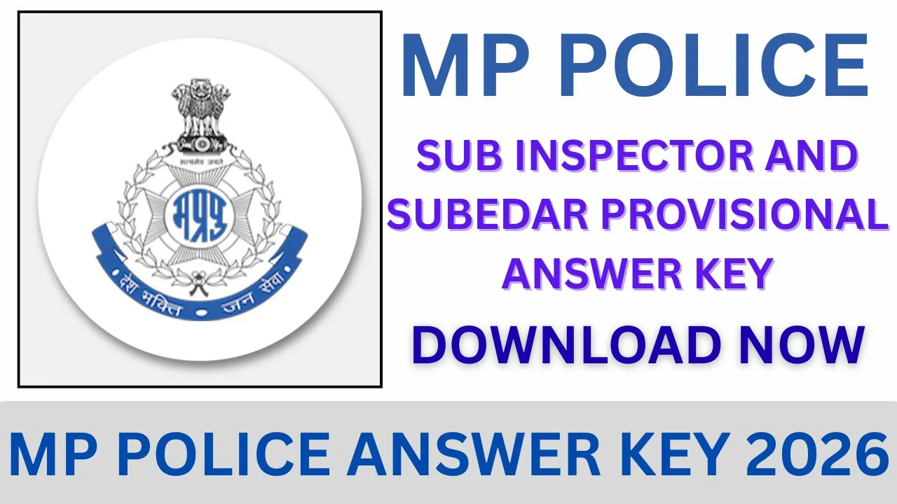 MP POLICE ANSWER KEY 2026