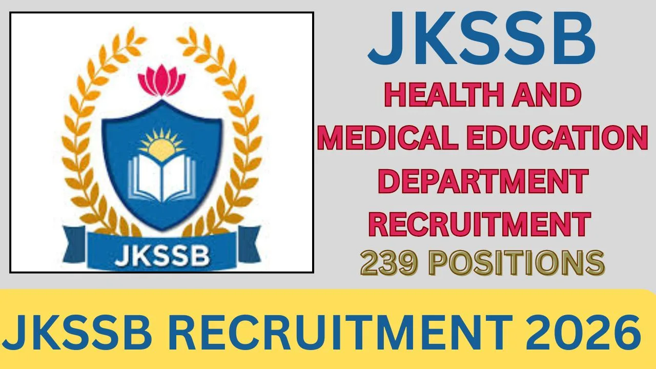JKSSB RECRUITMENT 2026